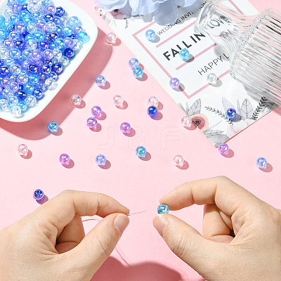 5 Colors Transparent Acrylic Beads MACR-PA0001-03B-01-1
