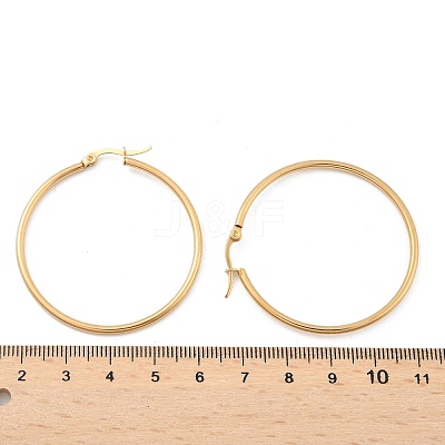 Ion Plating(IP) 304 Stainless Steel Hoop Earrings EJEW-N0016-11G-G-1