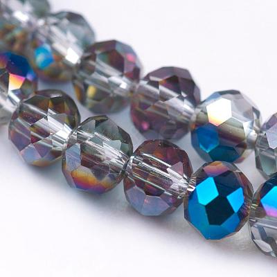 Electroplate Glass Faceted Rondelle Beads Strands EGLA-D020-3x2mm-22-1