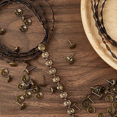 5Bags Flower Iron Decoration Strip FIND-GF0008-41A-AB-1
