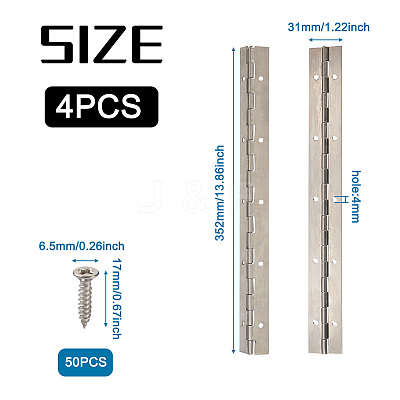 54Pcs 2 Styles Stainless Steel Hinges TOOL-SW0001-01B-1