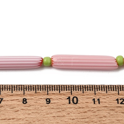 Handmade Lampwork Chevron Beads LAMP-Z019-01-10-1