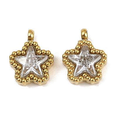 304 Stainless Steel Micro Pave Cubic Zirconia Charms LS-STAS-K302-01A-G-1
