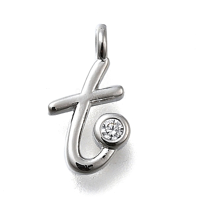 Brass Micro Pave Cubic Zirconia Pendants KK-B132-12P-T-1