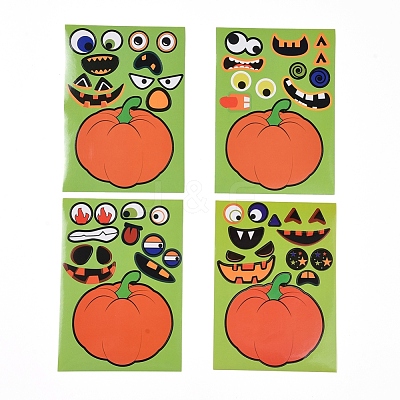 Halloween Pumpkin Decorating Stickers DIY-I027-07-1