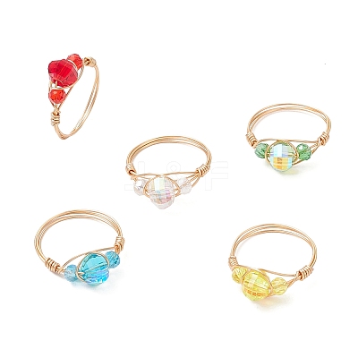 Glass Finger Rings RJEW-JR00925-01-1