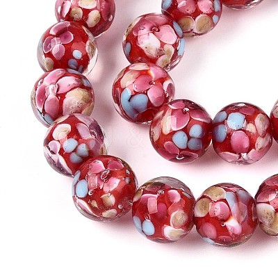 Handmade Lampwork Beads Strands LAMP-T007-04D-1