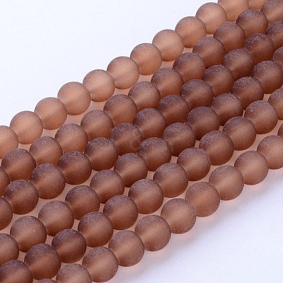 Baking Paint Transparent Glass Bead Strands X-GLAA-S031-10mm-26-1