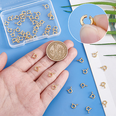 50Pcs Brass Spring Ring Clasps KK-PH0013-18-1