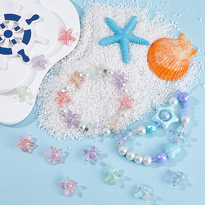 100Pcs Transparent Acrylic Beads MACR-SP0001-46-1