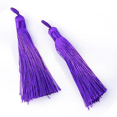 Polyester Tassel Big Pendants Decoration AJEW-S059-03-1
