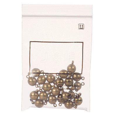 Brass Magnetic Clasps with Loops KK-YW0001-17A-B-1