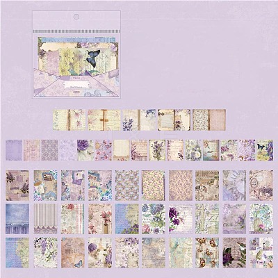 100Pcs 50 Styles Scrapbook Paper Pads PW-WGD2BA3-04-1
