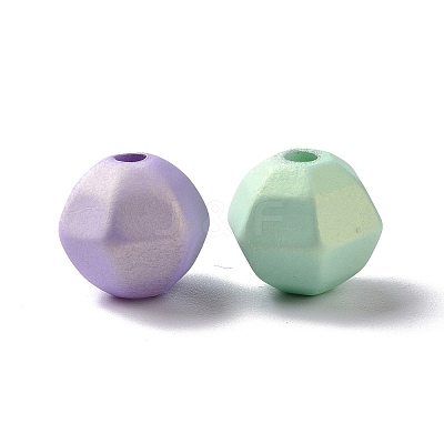 Spray Painted ABS Plastic Beads KY-G025-10-1
