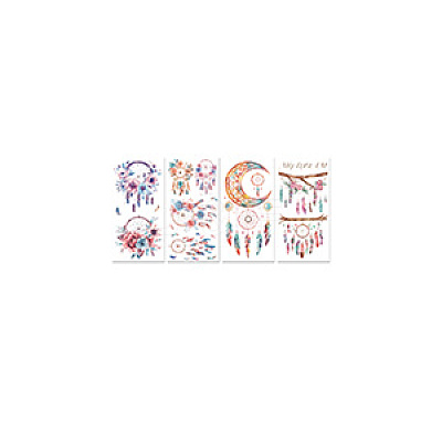 4 Sheets 4 Styles Retro Theme PVC Waterproof Decorative Stickers DIY-WH0489-006-1