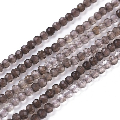 Natural Smoky Quartz Beads Strands X-G-R475-031-1