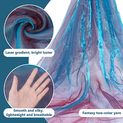 Polyester Organza Fabric DIY-WH0021-45C-1