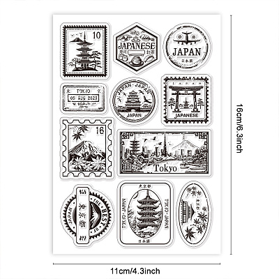 Summer Theme PVC Plastic Clear Stamps DIY-WH0631-0328-1
