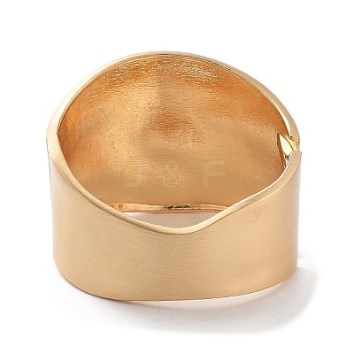 Alloy Wide Hinged Bangles BJEW-C058-02C-G-1