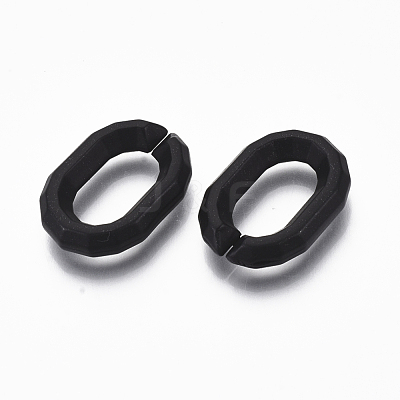 Spray Painted CCB Plastic Linking Rings CCB-R104-15-01-1