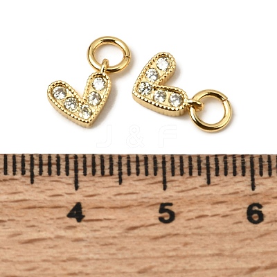 Brass Micro Pave Cubic Zirconia Charms ZIRC-F111-08G-03-1