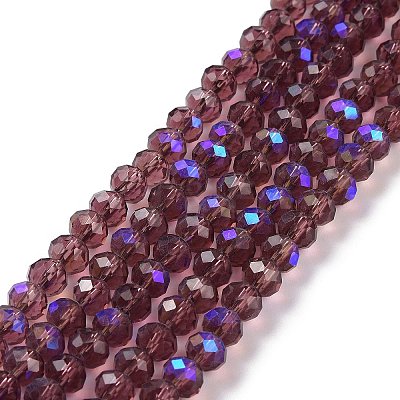 Electroplate Glass Beads Strands EGLA-A034-T8mm-L14-1