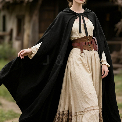 1 Bag PU Leather Medieval Waist Belt Bag with Belt AJEW-CL0003-57-1