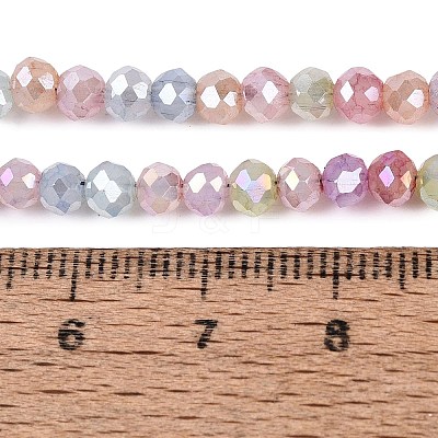 Dyed Crackle Imitation Jade Glass Beads Strands EGLA-Q131-02A-04-1