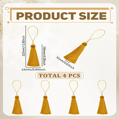 4Pcs Polyester Tassel Pendants FIND-LP0008-46-1