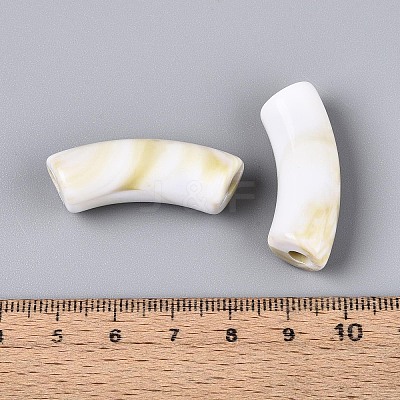 Two Tone Acrylic Beads MACR-WH0015-02-1