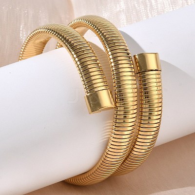 304 Stainless Steel Snake Chain Bangles BJEW-F522-01G-1
