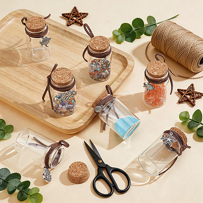 12Pcs 6 Styles Glass Bottle AJEW-UN00051-1