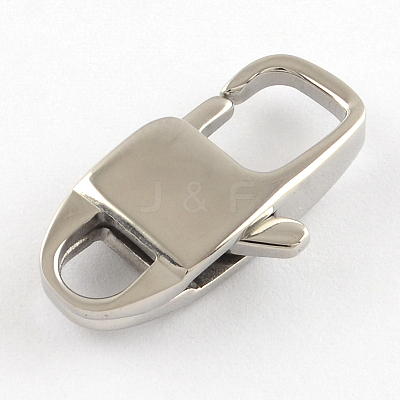Tarnish Resistant Polished 316 Surgical Stainless Steel Lobster Claw Clasps STAS-R072-34-1