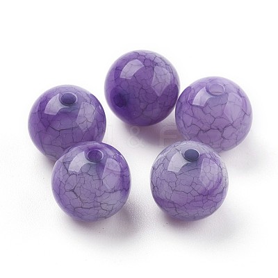 Crackle Acrylic Beads MACR-E025-20B-8mm-1