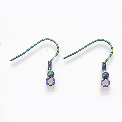 PVD Vacuum Plating 201 Stainless Steel Earring Hooks STAS-R102-38-1