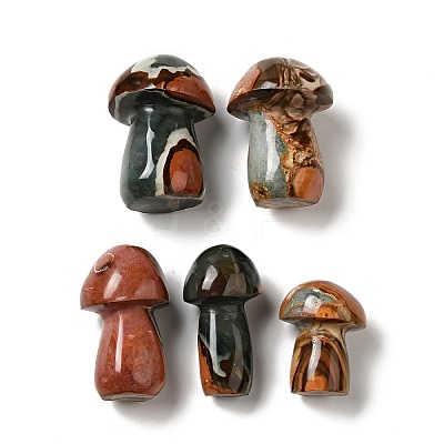 Natural Desert Jasper/Polychrome Jasper Mushroom Gua Sha Stone G-C010-02-1