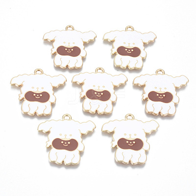 Alloy Enamel Pendants X-ENAM-T011-35KC-RS-1