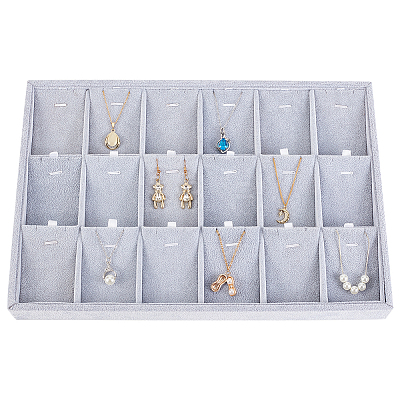 1Pc 18-Slot Velvet Pendant Necklace Displays PDIS-PH0001-05-1