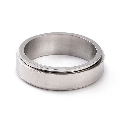 Non-Tarnish 201 Stainless Steel Plain Rotating Fidget Band Ring RJEW-I089-19P-1