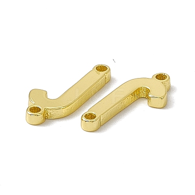 Rack Plating Brass Letter Connector Charms KK-C007-38G-J-1