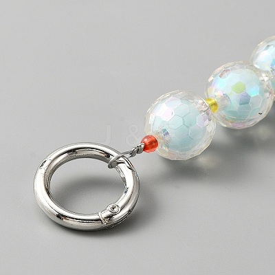 Beads in Beads Style Faceted Acrylic Chain Bag Straps PURS-WH0001-52D-1