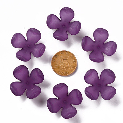 Frosted Acrylic Bead Caps MACR-S371-06A-743-1