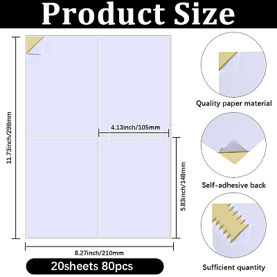 Self-Adhesive Sticker Paper AJEW-WH20064-09C-1