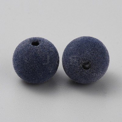 Flocky Plastic Beads KY-WH20003-06C-1