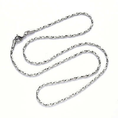 Non-Tarnish 304 Stainless Steel Boston Link Chain Necklace NJEW-S420-006B-P-1