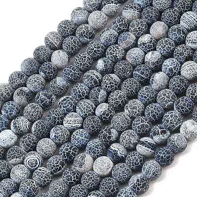 Weathered Agate Beads Strand G-E403-79-6mm-1