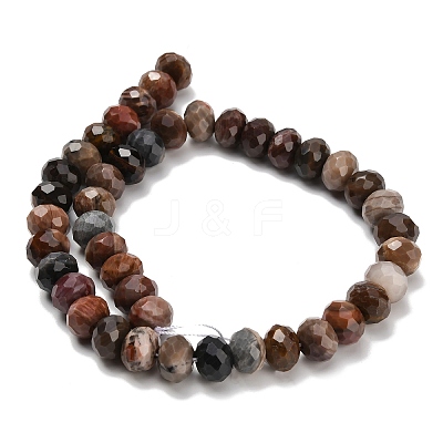 Natural Petrified Wood Beads Strands G-C259-A06-8x12mm-01-1