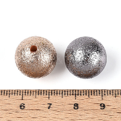 Textured Plating Opaque Acrylic Beads PACR-T019-02M-1