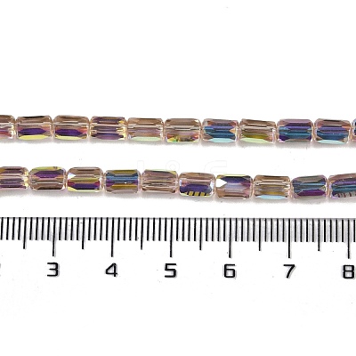 Electroplate Glass Chevron Beads Strands GLAA-Q101-02A-AB09-1