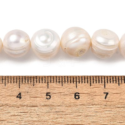 Natural Cultured Freshwater Pearl Beads Strands PEAR-I007-07T-02-1